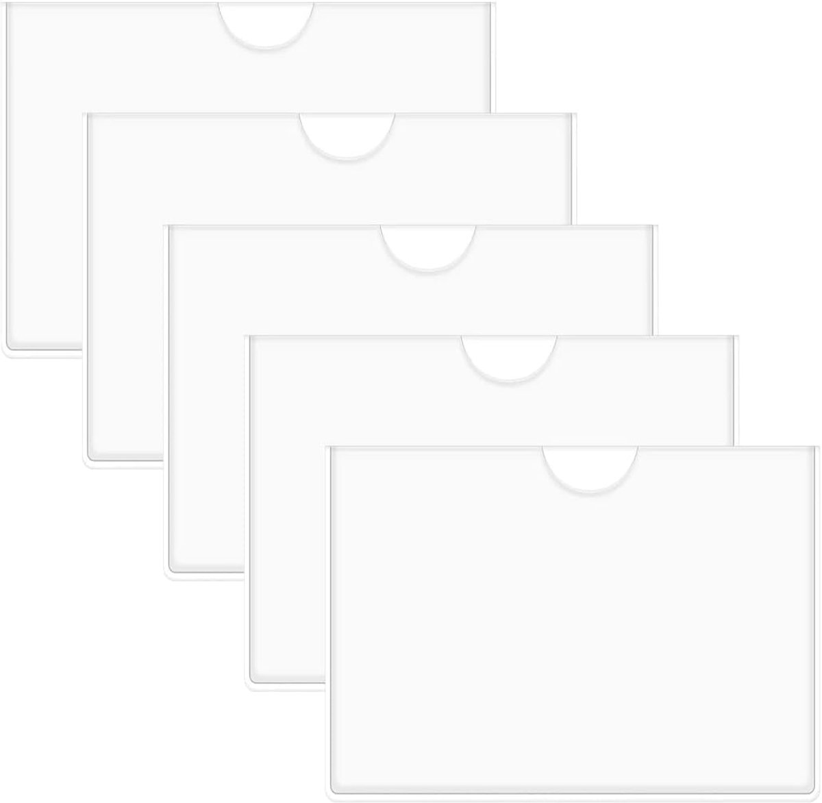 5 Stuks Auto Parkeerbon Clip Parkeerbon Zakjes Parkeerkaarthouder Windscherm Parkeerkaarthouder Beschermhoes Parkeervergunning Zelfklevend Transparante Zelfklevende Zakjes