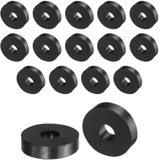 16 stuks rubberen tussenstukken, dikke anti-vibratie rubberen ringen, schokdemper kussentjes voor huisreparatie, 30 mm buitendiameter, 10 mm binnendiameter, 7 mm hoogte