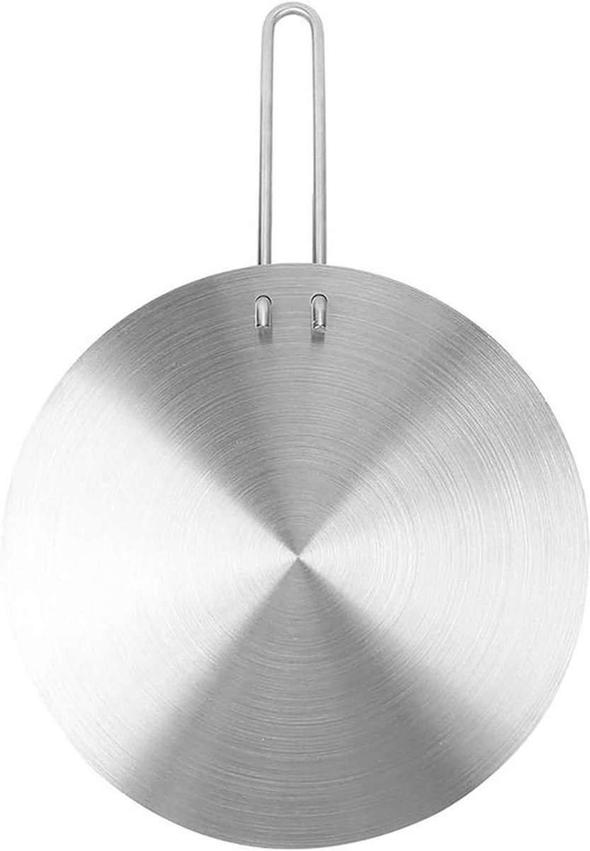 Warmteverspreider Plaat - Universele Adapter - Gelijkmatig Koken - Roestvrij Staal - 24 cm - Zilver