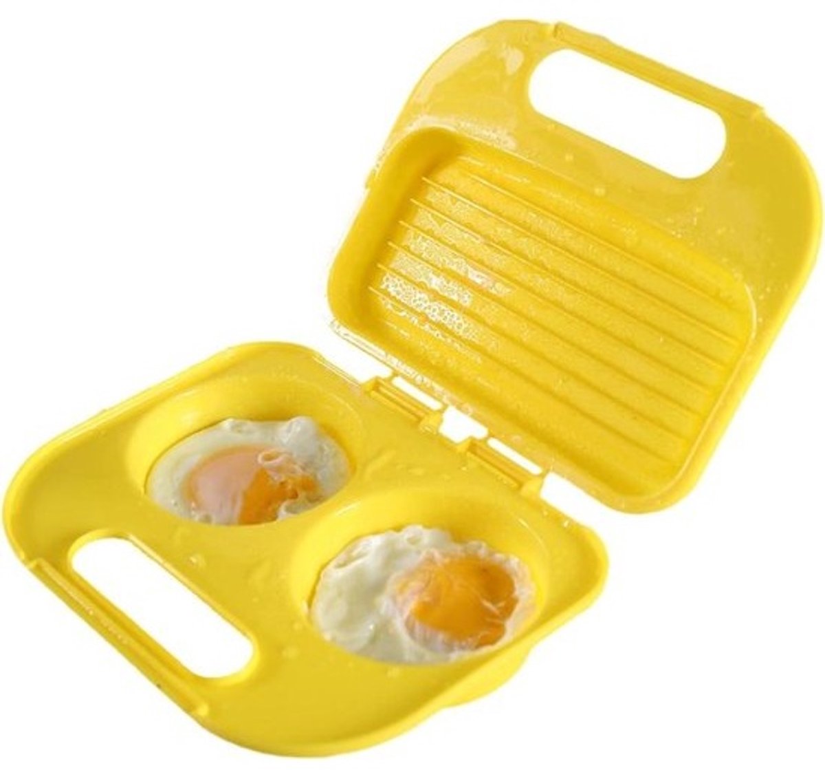 Magnetron Omeletmaker - Eier Vorm - Snelle Maaltijd - Veelzijdig Gebruik - 19 x 16 x 8 cm - Dubbel