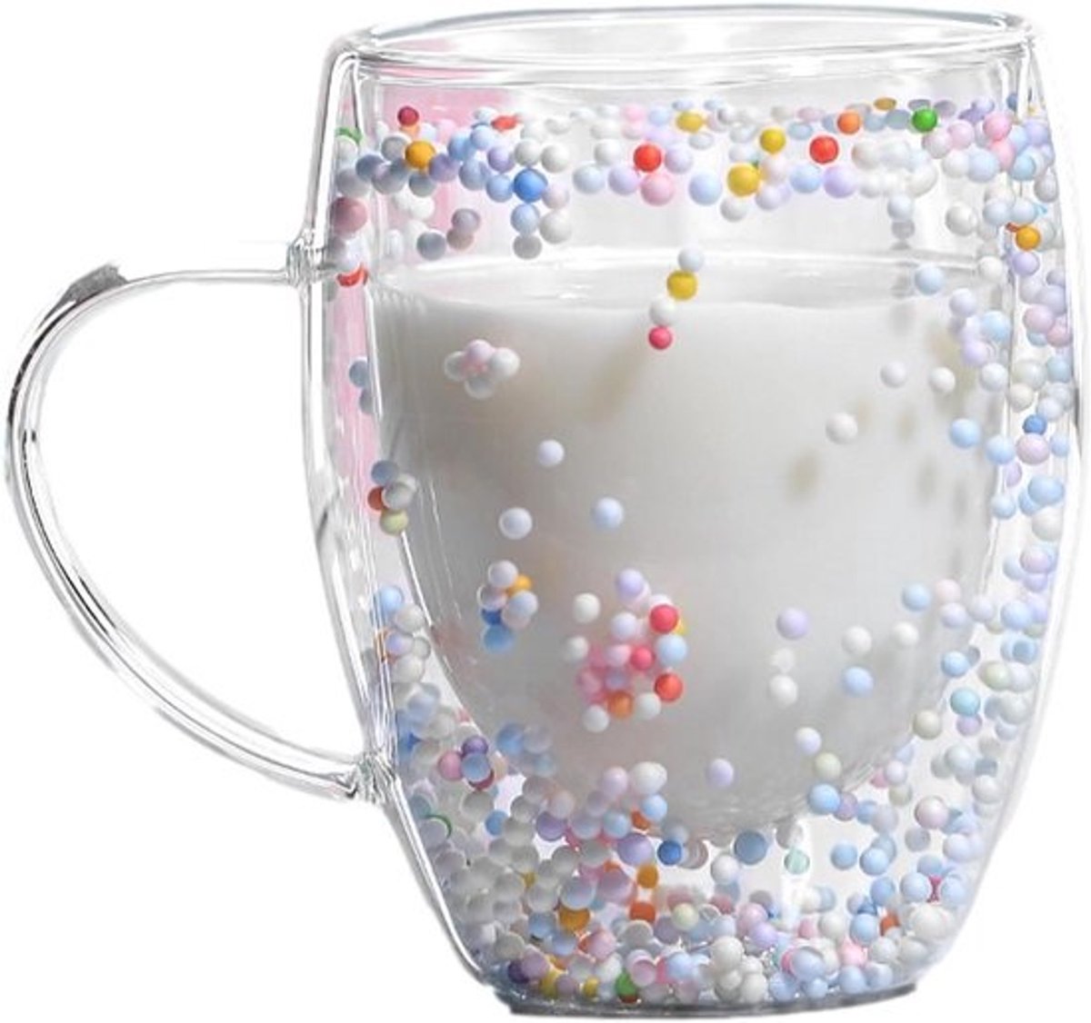 Dubbelwandige Koffiekopjes - Isolatiebekers - Warme Dranken - Artistiek Design - 350 ml - Transparant