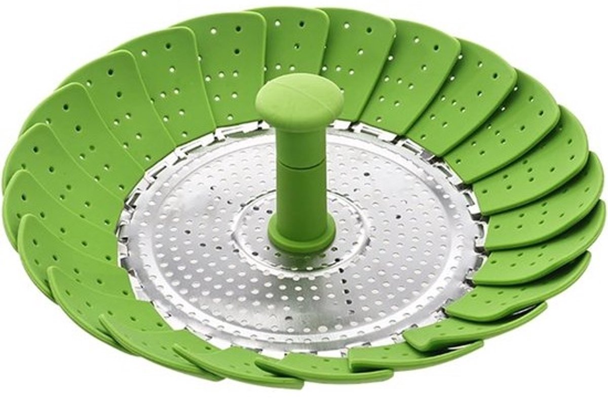 Opvouwbaar Stoommand - Keuken Inzet - Gezond Koken - Inklapbaar Ontwerp - Past In Elke Pan - Groen