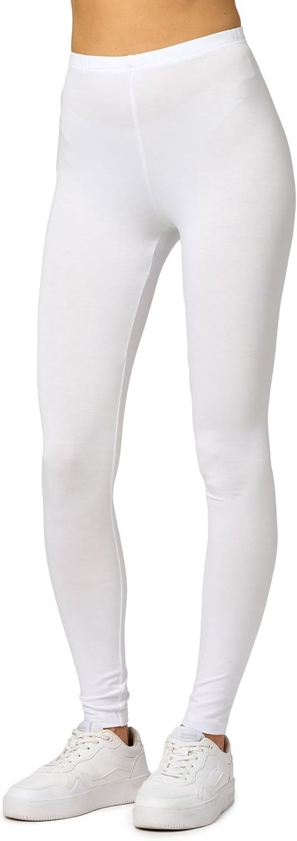 Style Lange legging voor vrouwen van viscose in de vrije tijd, ontspannen wandelen, Plus-maat MS10-143
