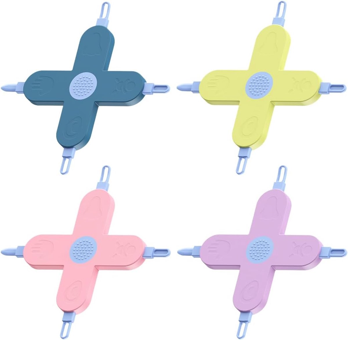 4 stuks 4-in-1 neuspincetten voor de verzorging van kinderen, kunststof pincet met ronde kop voor de neusreiniging