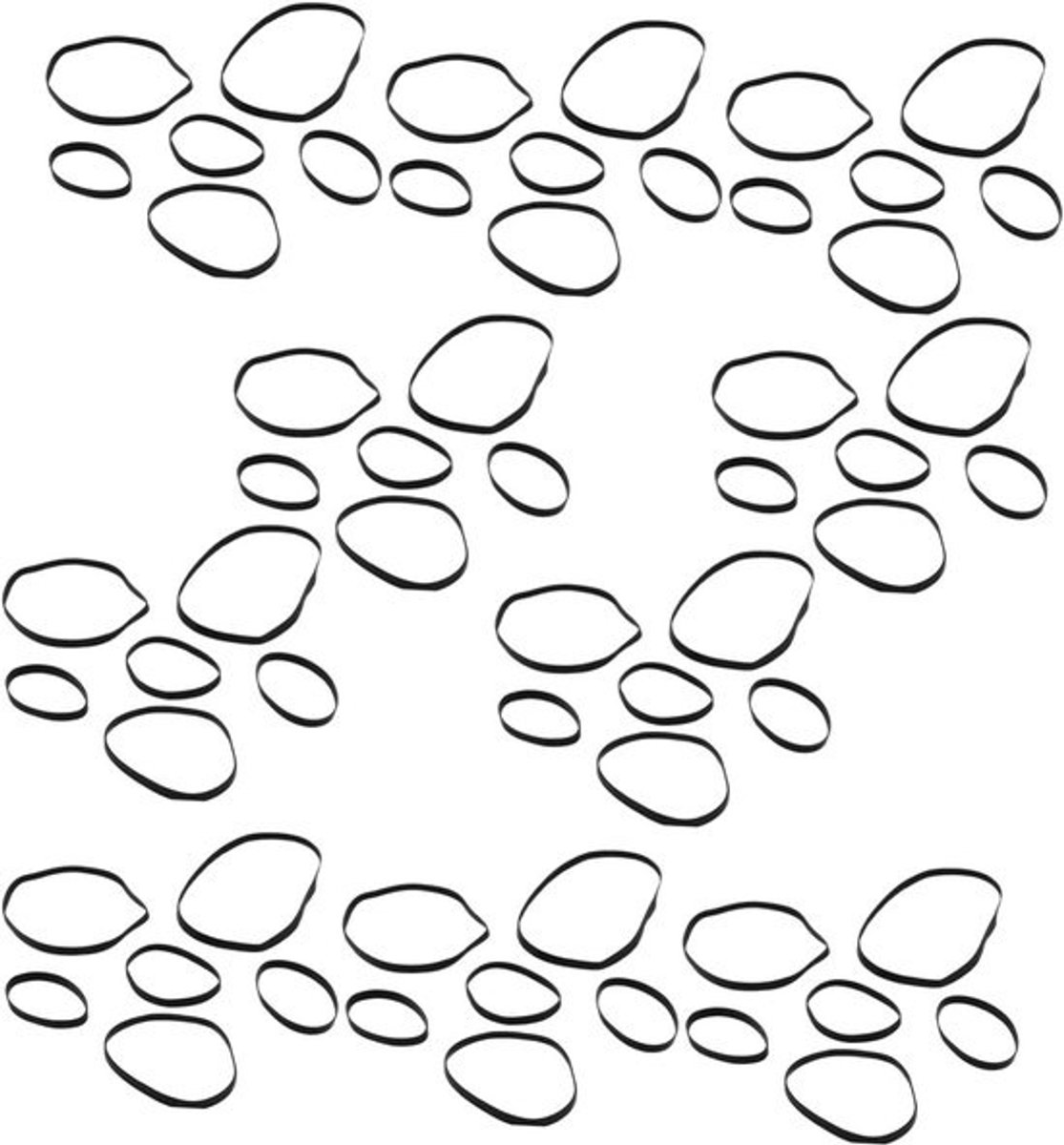 Recorder Riemen - Cassette Riemen - Apparaten Repareren - Slijtvast Rubber - 50 stuks - Zwart