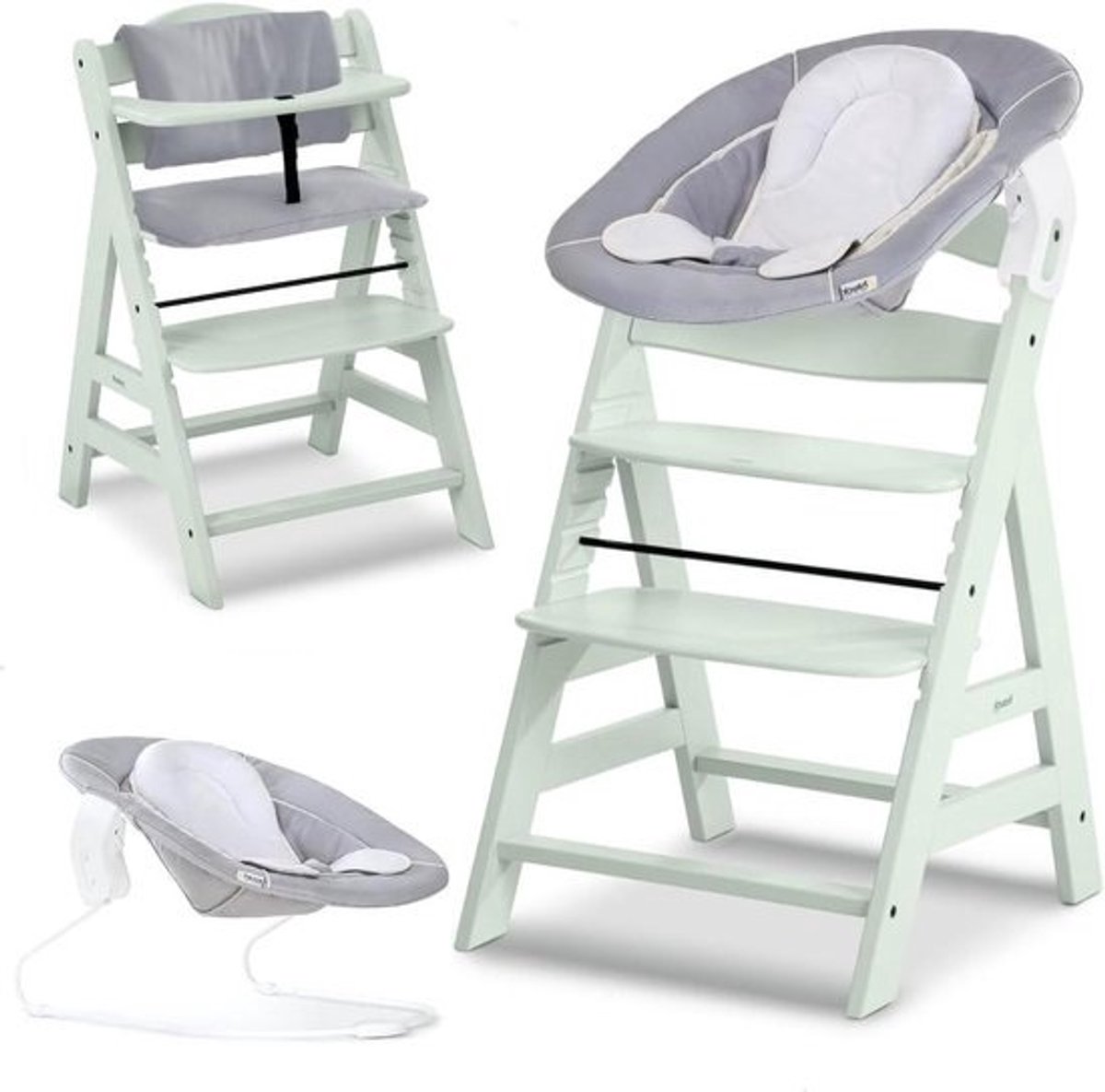 Baby Stoel - Kinderstoel Baby - Veilig Eten - Groeit Mee - 56 x 48 x 77 cm - Mint