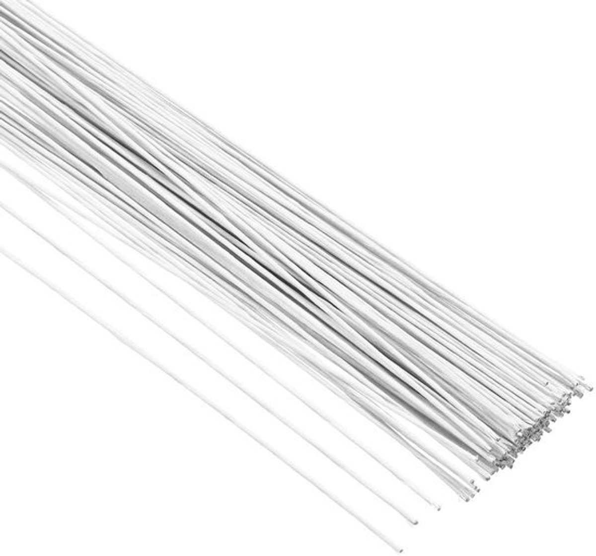 Bloemdraad Stelen - Bloemisten Draad - Bloemstukken Maken - Flexibel en Breek niet - 100 stuks - Wit