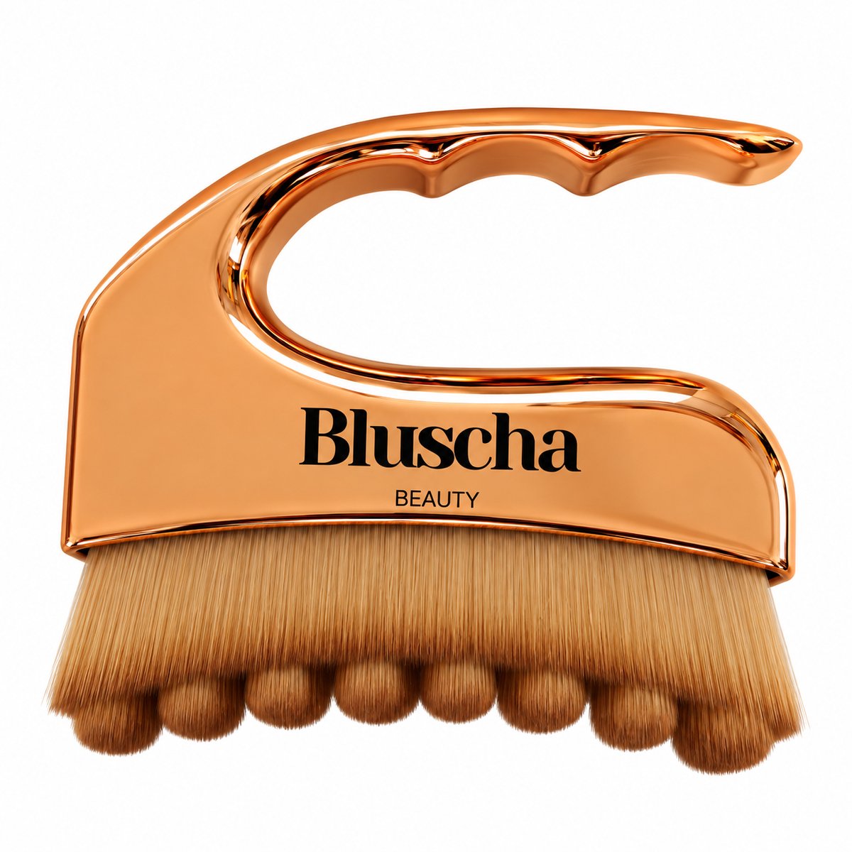Bluscha® Multifunctionele Beauty Brush - Drainageborstel - Massageborstel - Self Tan Applicator - Gezichtsborstel - Body Brush - Golden Mocha