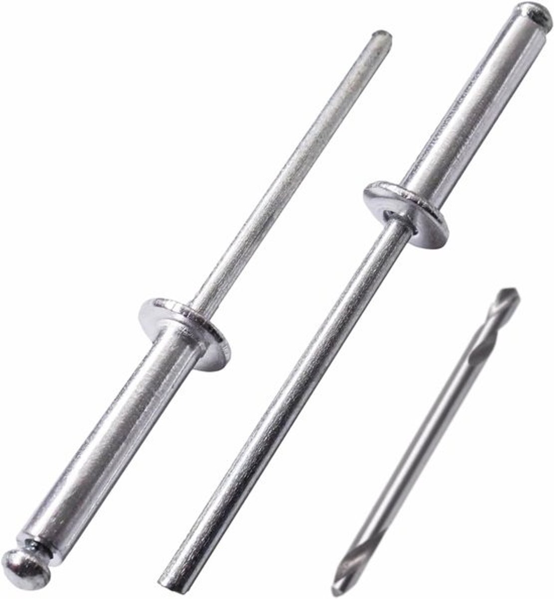 Aluminium blindklinknagels - Popnagels - Verbindingen Maken - Met Stalen Doorn - 4x20 mm 50 stuks - Aluminium