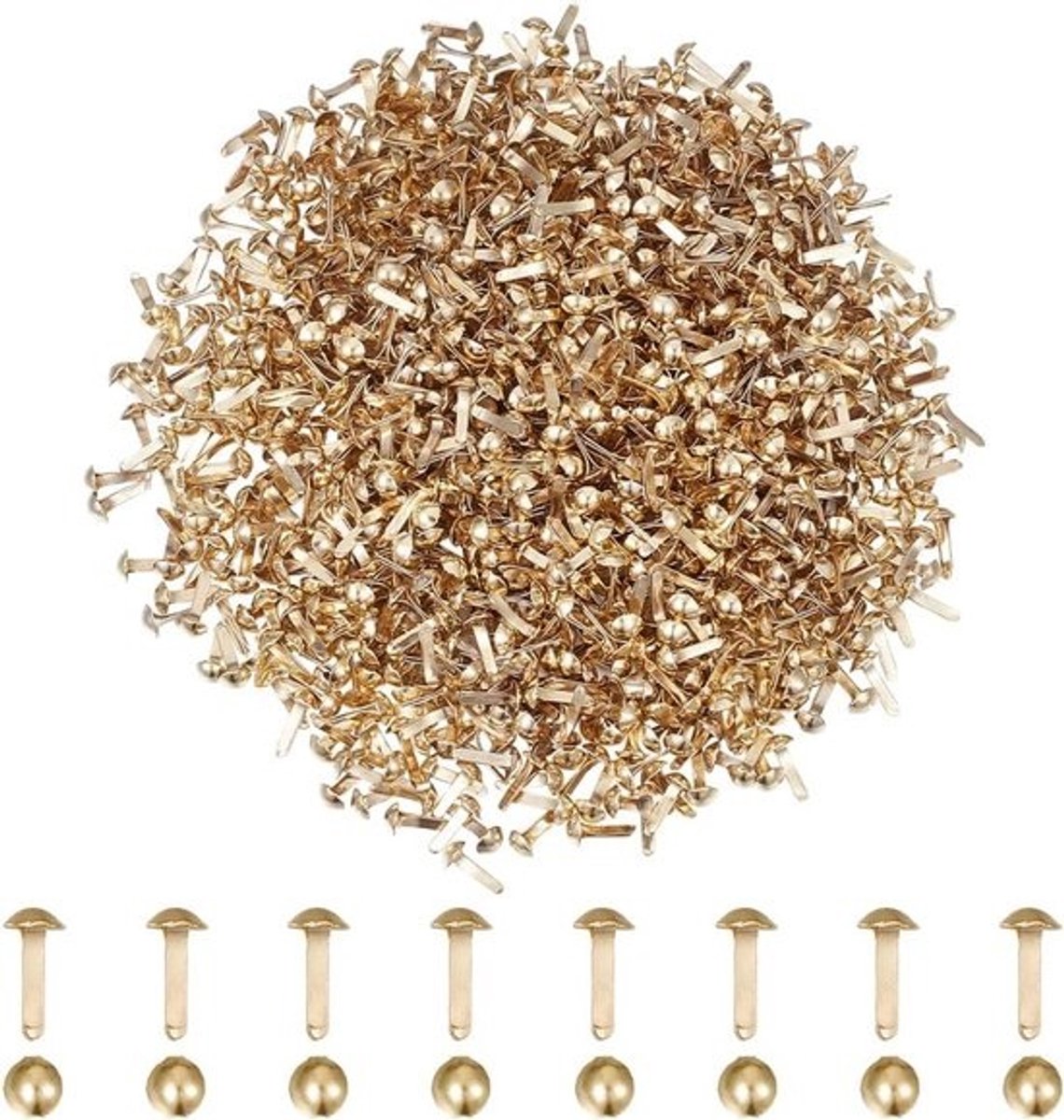 1000 Stuks Mini Metaal Brads Bevestigingsmiddelen voor Scrapbooking en Knutselprojecten