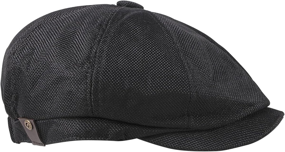 Stijlvolle Heren- en Damesflatcaps met Haringbone Motief en 8 Panelen - Ideaal voor Modebewuste Mensen, Perfect voor Diverse Gelegenheden
