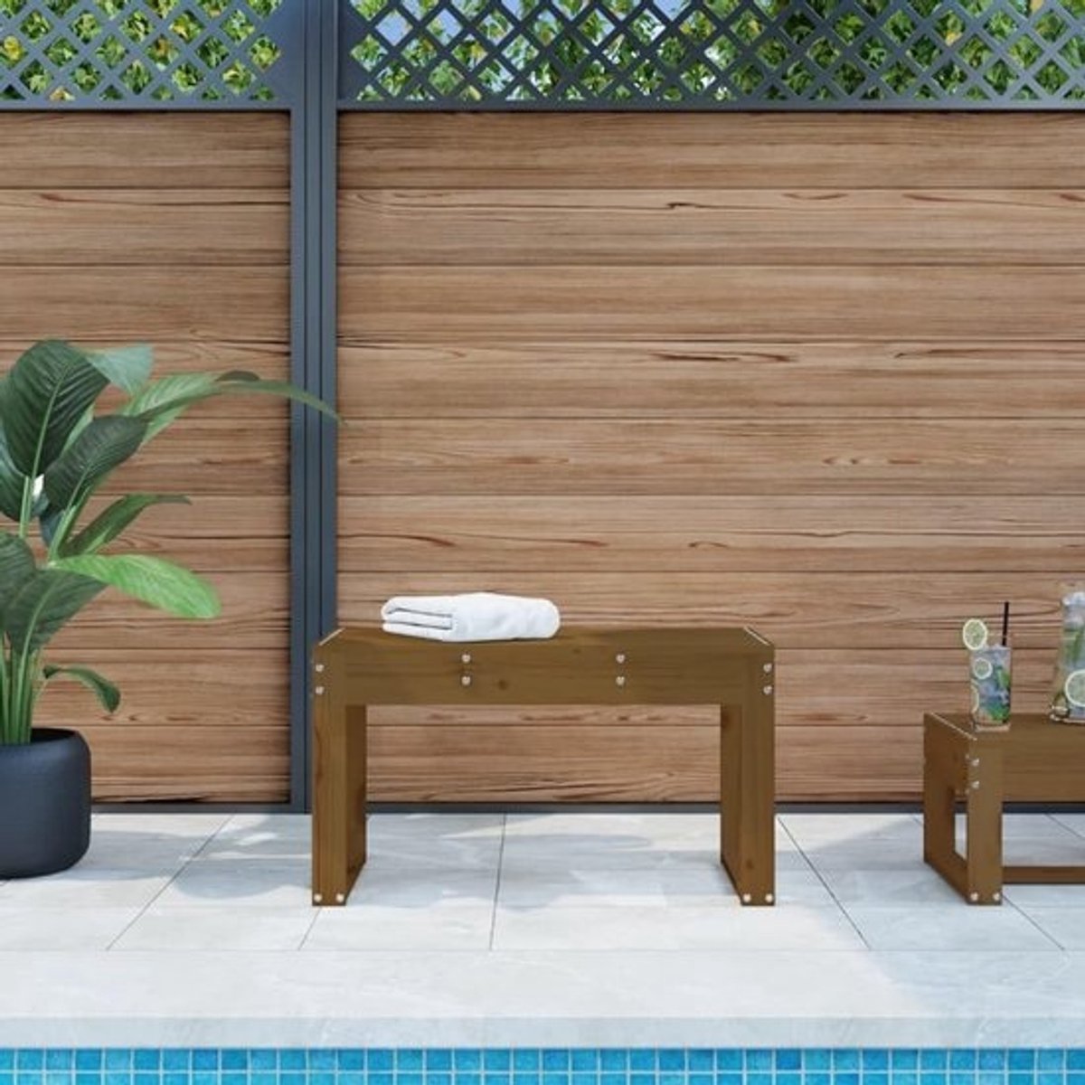 Houten Tuinbank Grenen Buitenbank voor Balkon en Terras