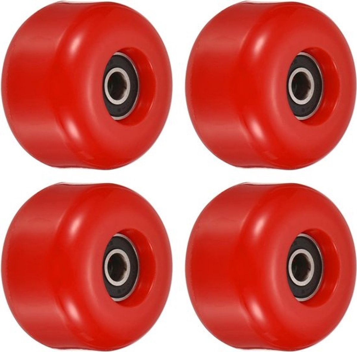 Skateboard Wielen - Cruiser Set - Straat Rijden - ABEC-9 Lagers - 54mm 4 Pack - Rood