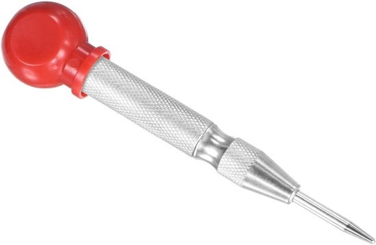 1-Pack Automatische Center Punch 133mm HSS Met Palm Pad, Verstelbare Nagelpunt voor Staal, Hout en Glas, Ideaal voor Precisiewerk en Ramen Breken
