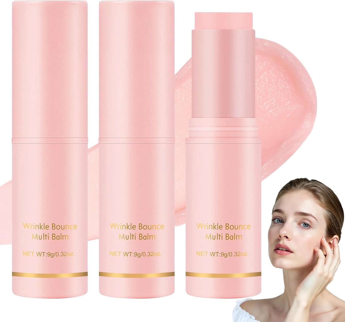 Collageensticks, vochtinbrengende crème voor gezicht, anti-rimpel crème voor dames, tegen rimpels en kringen rond de ogen, anti-aging & verstevigende