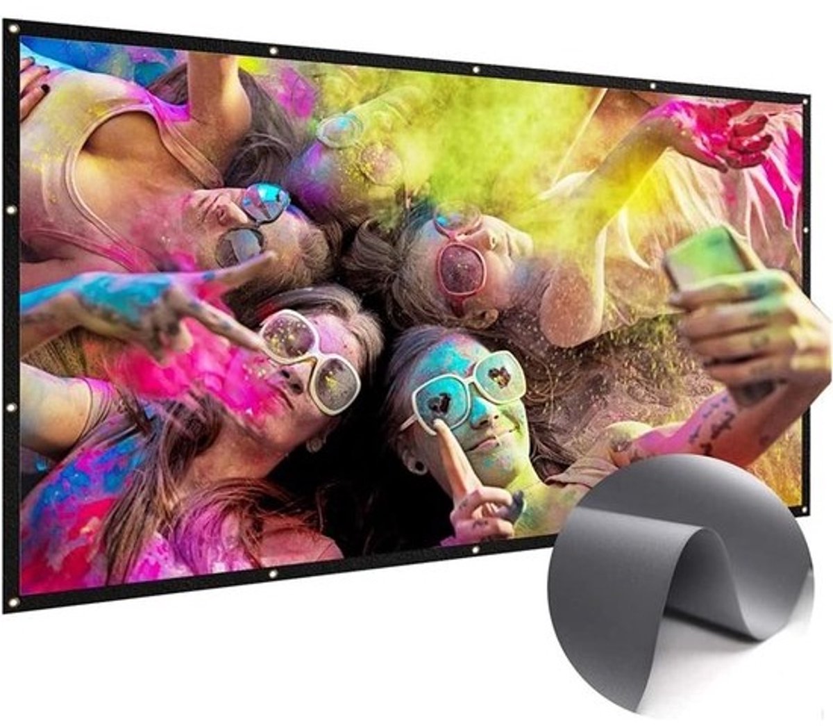 Projectorscherm - Projectiescherm - Home Cinema - Omgevingslicht Afwijzend - 120 inch - Donkergrijs