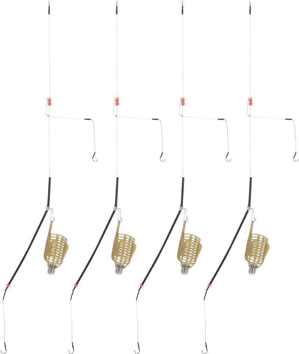 4 stuks aaskooi, draagbaar, licht, aasval, voedermand, accessoires, visaccessoires