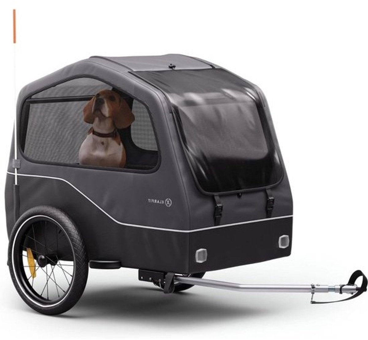 Hondenfietskar - Honden aanhanger Transportbox - Vervoer huisdier - Groot volume - 334 liter - Zwart