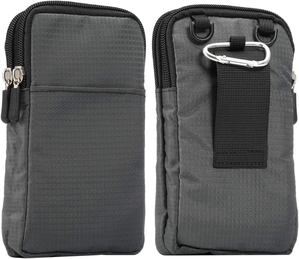Schoudertas voor heren, riemhoes voor mobiele telefoon, 6,0 inch, verticaal, riemclip, universele hoes, messengertas, portemonnee