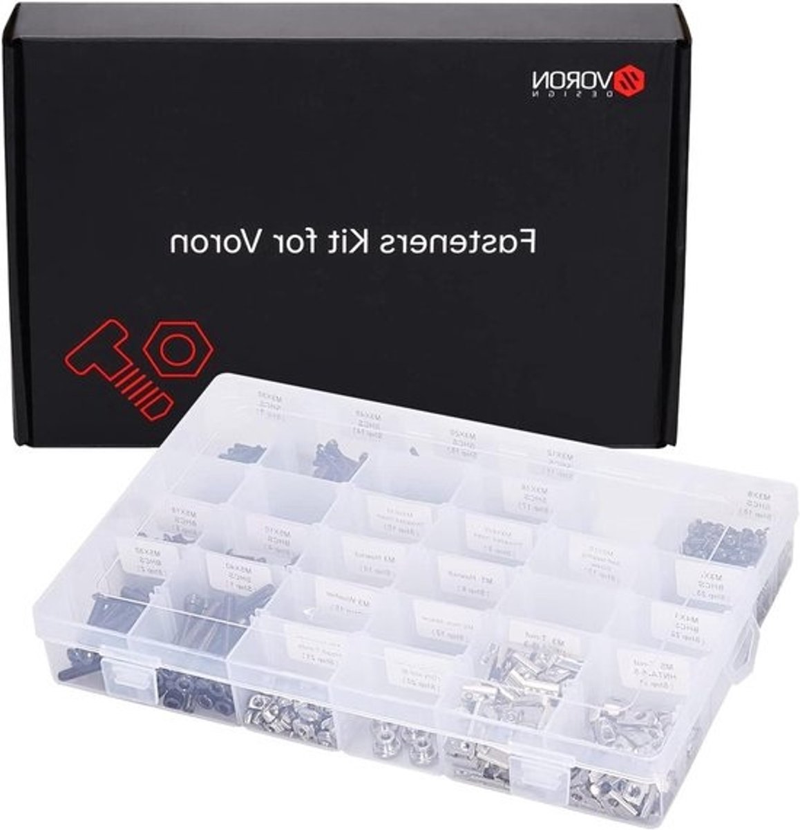 Bevestigingskit Printer - Schroeven Moeren - 3D Printer Bouwen - Roestvrij Staal - Complete Set - Zilver