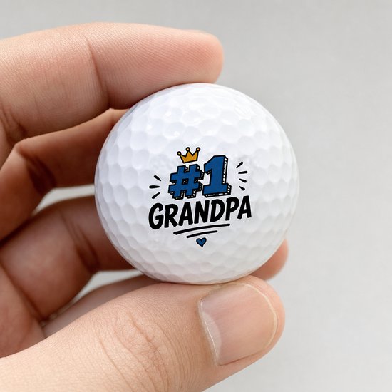 Golfballen Best Grandpa - Opa Golf Cadeau - 2 stuks - Wilson - Bedrukte Golfballen van Wilson — afbeelding 4