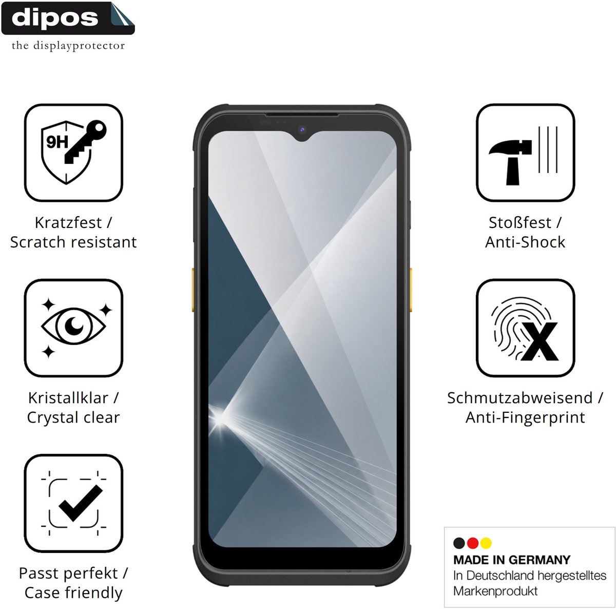 dipos – 2x Pantserfolie geschikt voor Werock Rockscan A260 | 9H Screenprotector