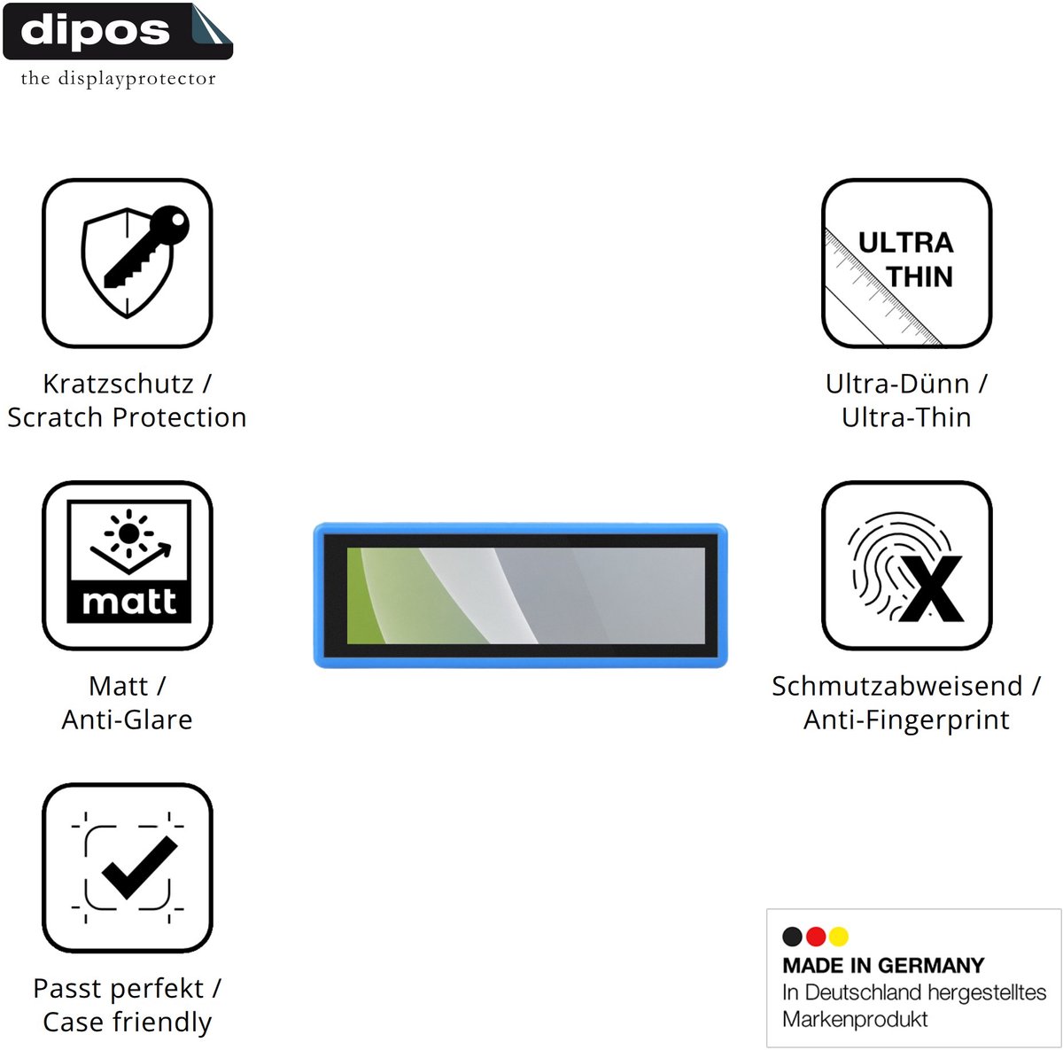 dipos – 4x Matte Beschermfolie geschikt voor Waveshare ESP32-S3-Touch-LCD-3.49 | Krasbestendige & antireflecterende Screenprotector Ultra-Thin