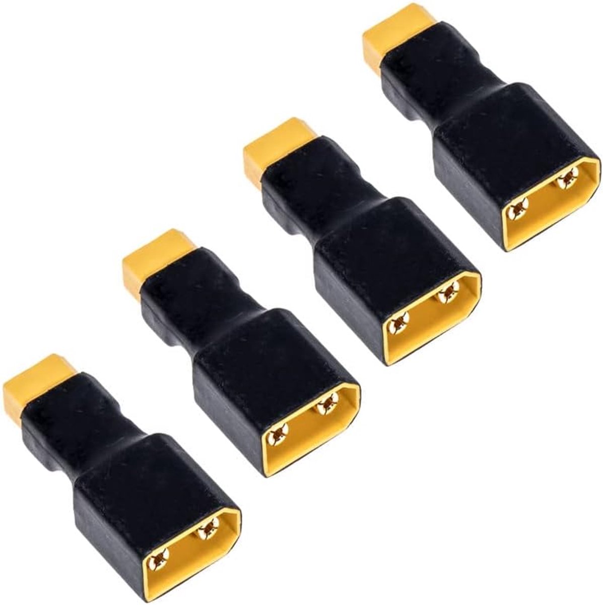 4 stks XT60 Vrouwelijke Connector naar XT90 Mannelijke Connector Adapter voor RC Lipo Batterij ESC (XT60 Vrouw naar XT90 Mannelijk)