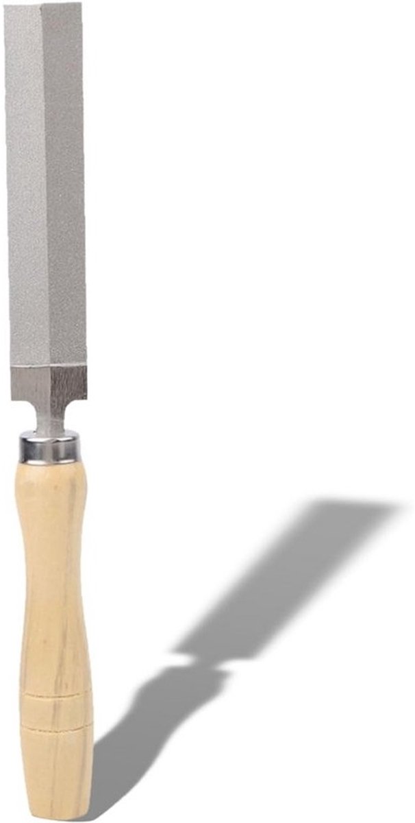 Diamant Vijl met Houten Handvat voor Slijpen Glas, Metaal en Houtbewerking (100mm)