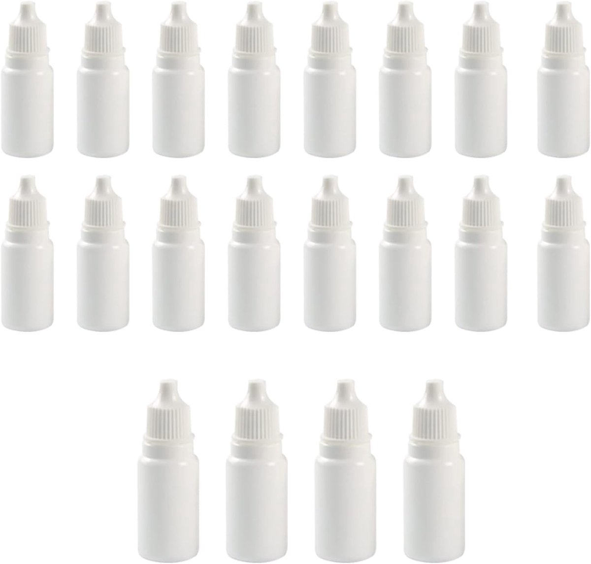 druppelfles, samendrukbare druppelfles, 20 stuks flessen, vloeistofflessen, lege flessen, kunststof, draagbare plastic oogvloeistoffles