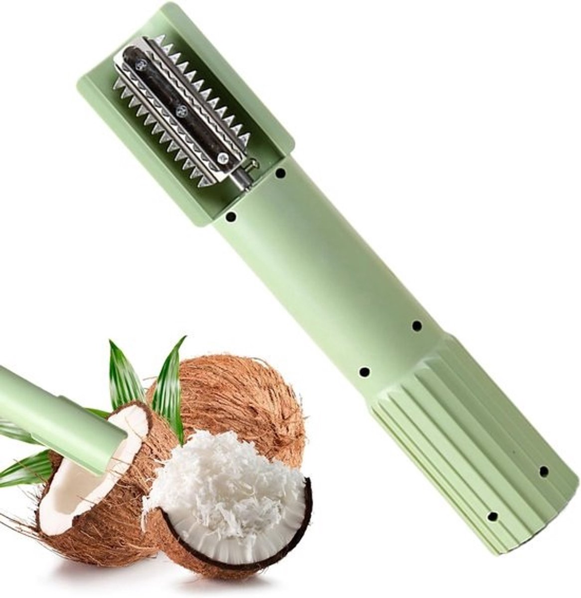 Elektrische Rasp - Keukenapparaat Groente - Snel Ingrediënten Bereiden - Automatisch en Draagbaar - 24.5 cm Lengte - Groen