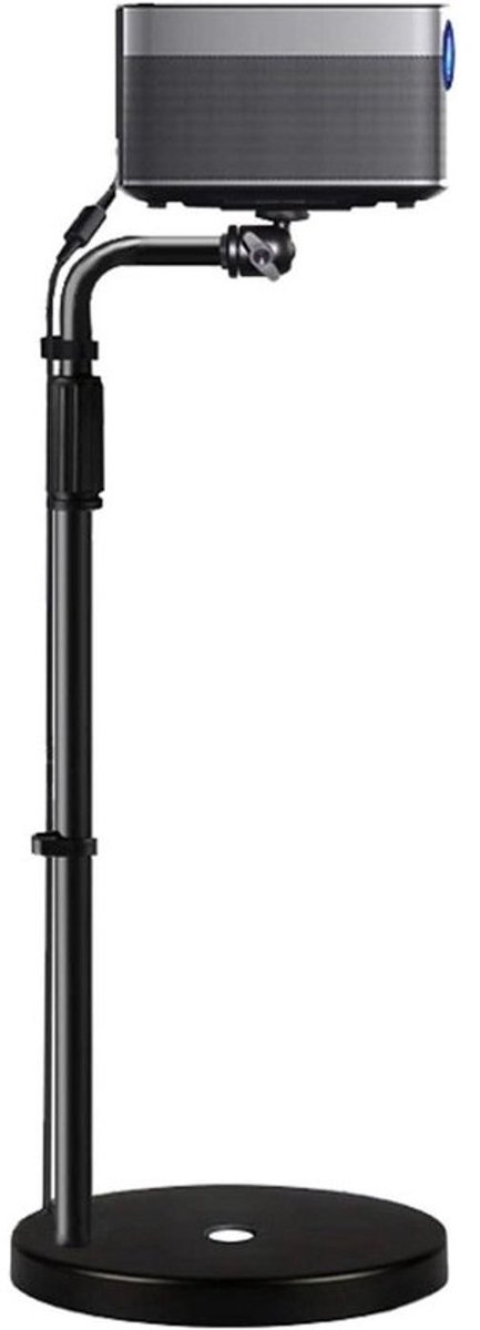 Projector standaard - Vloerstandaard beamer - Presentaties geven - In hoogte verstelbaar - 84 tot 140 cm - Zwart