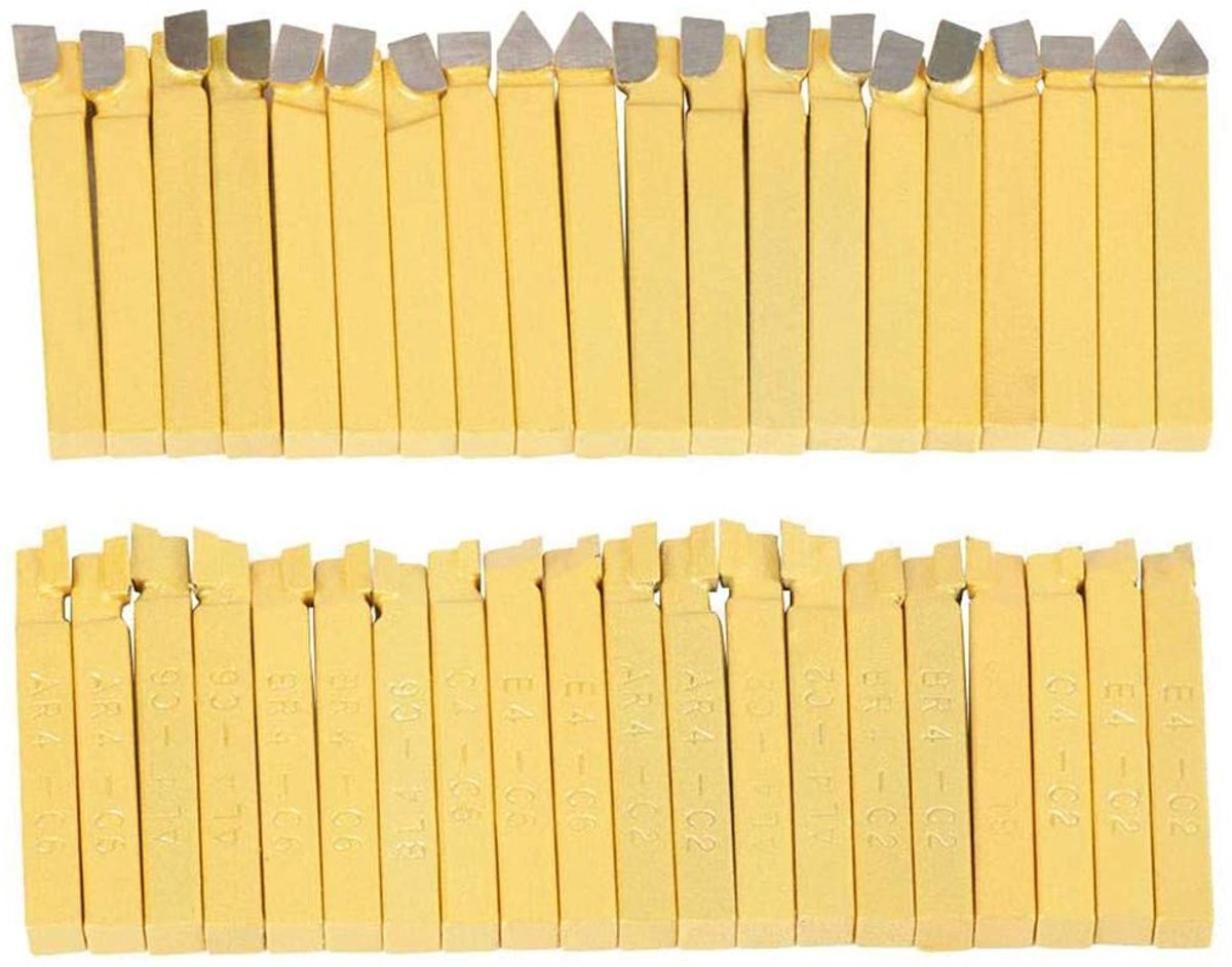 20Pcs 1 4 Draaibank Gereedschap Carbide Getipt Lassen Frezen Snijden Draaigereedschap Set Draaibank Hoge 16x15x3 Bagima