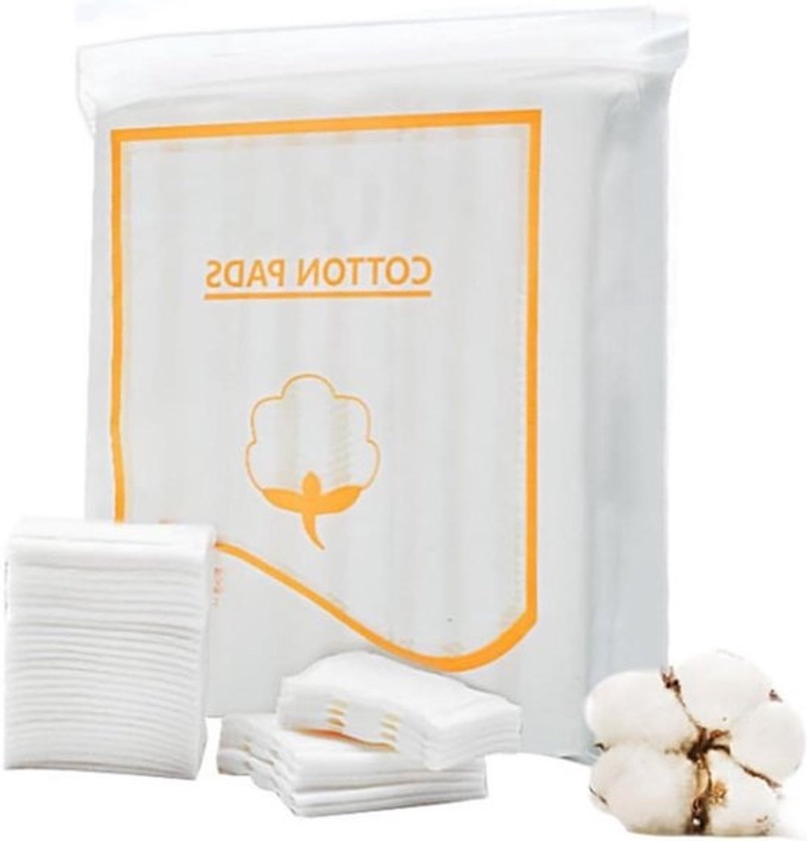 Katoenen Pads - Make-up Doekjes - Gezichtsreiniging - Biologisch Materiaal - 200 Stuks - Wit