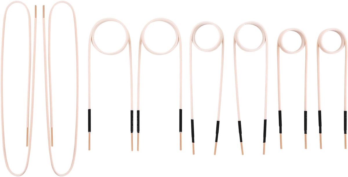 Inductie-verwarmingsspoel, 8 stuks, inductie-verwarmingsspoel, 2 x 3/4/5 cm, mini-verwarmingsspoelen, set met 2 reservedraden en opbergdoos, 15 cm verwarmingsspoel, voor verwarmen, lassen