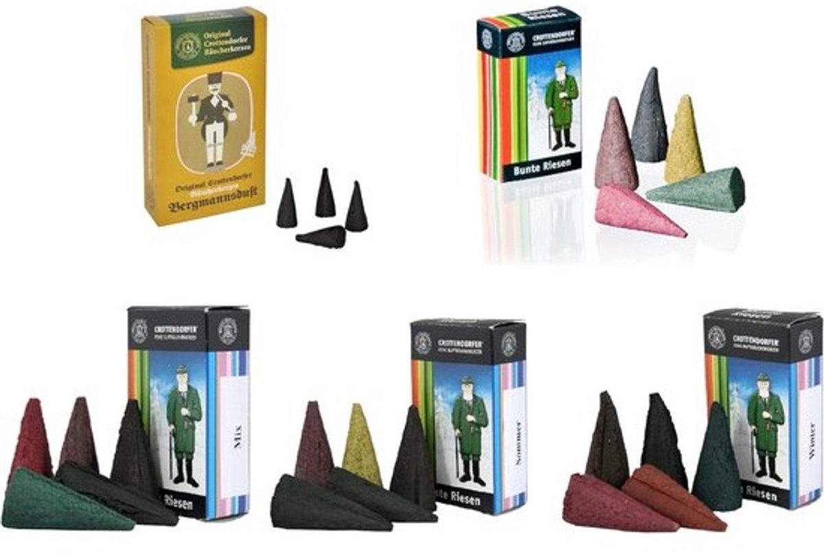 Grote Wierookkegel Set - 25 Stuks in Diverse Unieke Geuren