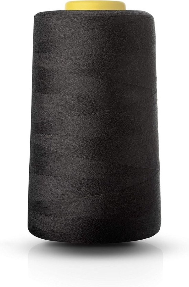 Grote Kegels Overlock Garen (5000 Yards) - Sterk Polyester Garen voor Lockmachines - Keuze uit Wit, Zwart of Rood