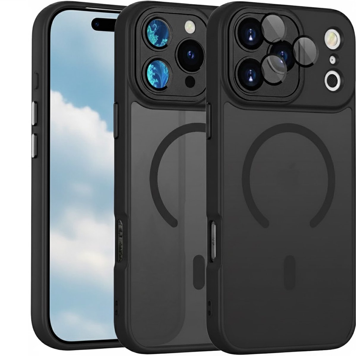 Hoesje Geschikt voor Apple iPhone 18 Pro - Geschikt voor MagSafe Telefoonhoesje - Zwart - Casemania Matte Armor Magnetische Back Cover - Val/Stoot Bescherming met Camera Protection