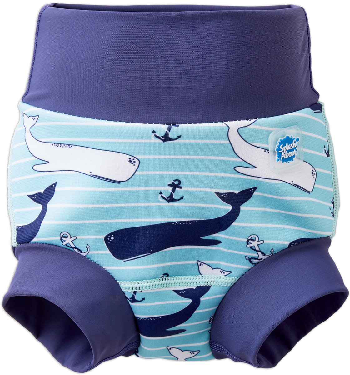 Splash About Happy Nappy – Herbruikbare Zwemluier – Neopreen – Lekvrije Pasvorm, Vintage Moby, 2-3 jaar