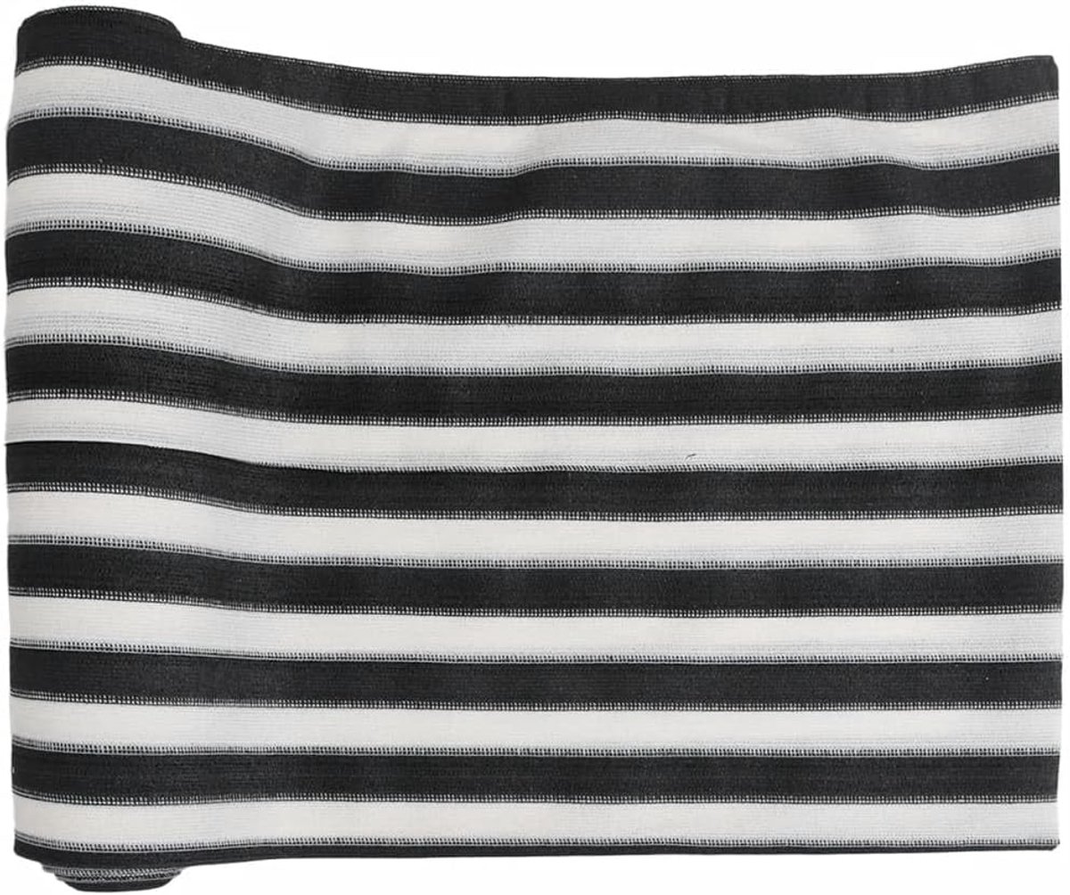 Inkijkbeschermingsnet, op maat te snijden, van uv-bestendig HDPE-weefsel, hekscherm antraciet en wit, 1 x 10 m, 75 g/m², voor balkon, terras, tuin en erf