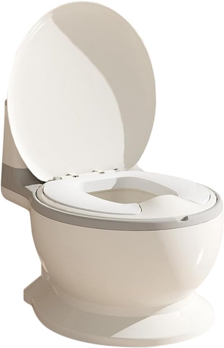 1-3 jaar, ontladingsgeluid, met deksel, werkt op batterijen, afneembare toiletpot, waterdichte zitting, toiletverhoger, toiletverkleiner, grijs, 2 stuks