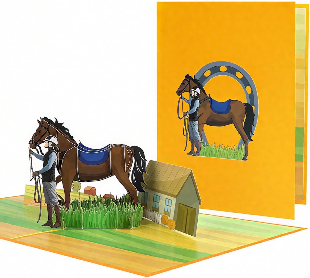 paard pop-up kaart paardensport kaart verjaardag