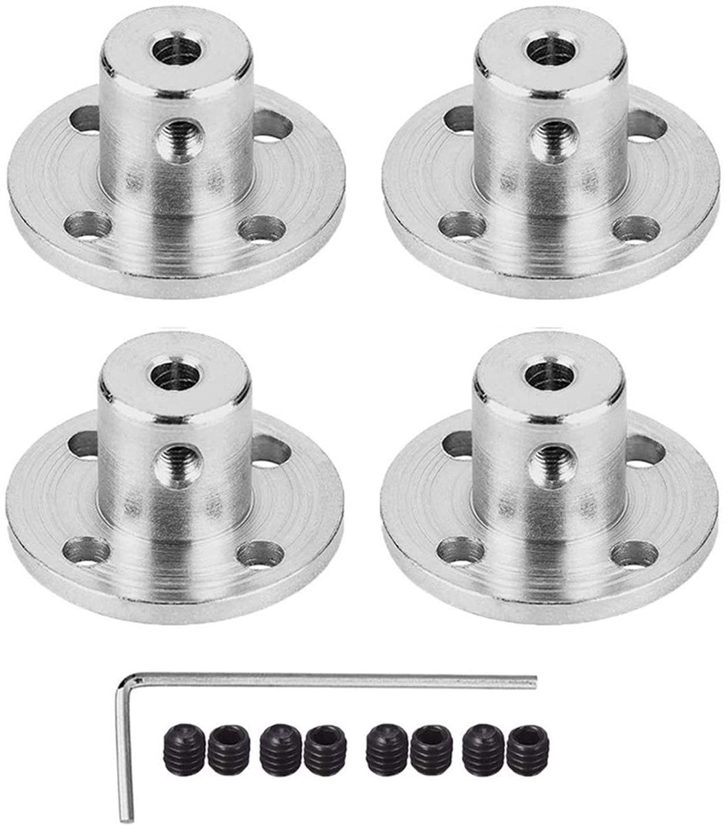 4 stuks 2 mm flenskoppelingsverbinder, stijve geleidingsmodel koppelingsaccessoires, asbeslag voor DIY RC modelmotoren