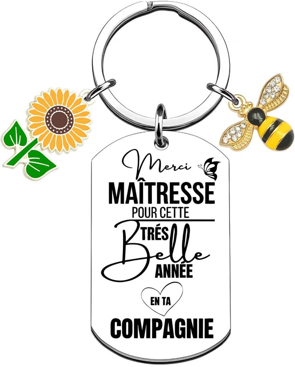 Sleutelhanger voor leraren/leraar, cadeau voor leraren/leraren, cadeau voor het einde van het jaar, gepersonaliseerd cadeau voor leraren/schoolleraar