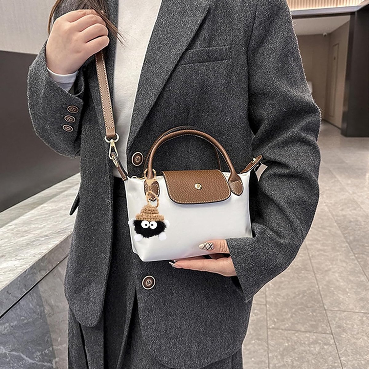 Schoudertas voor dames, mini-schoudertas, kleine schoudertas, crossbody tas met verstelbare riem, kleine damestas voor reizen, school, winkelen, werk (wit)
