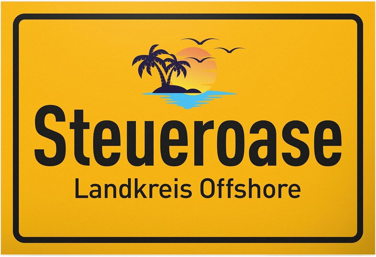 Belastingoase Landkreis Finanzamt - bord 30 x 20 cm - Spreukbord Deurbord Grappige Spreuk Belastingadviseur - Cadeau Party Decoratie Kantoor Cadeau-idee collega's vrienden