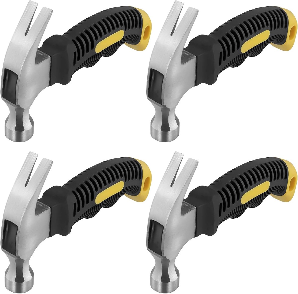 4 stuks kleine klauwhamer, 225 g / 8oz, kleine stubby klauwhamer met antislip handgreep, mini-kleine hamer voor doe-het-zelf houtwerk, reparatie, huisonderhoud