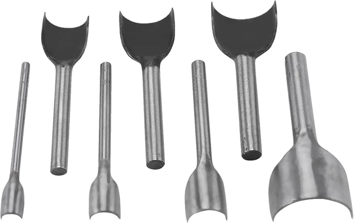 7 Stks Set DIY, Ronde Punch Riem End Cutter Hoek Ronde Punch Leer Carft Half Voor Thuis Naaien (10 40mm)