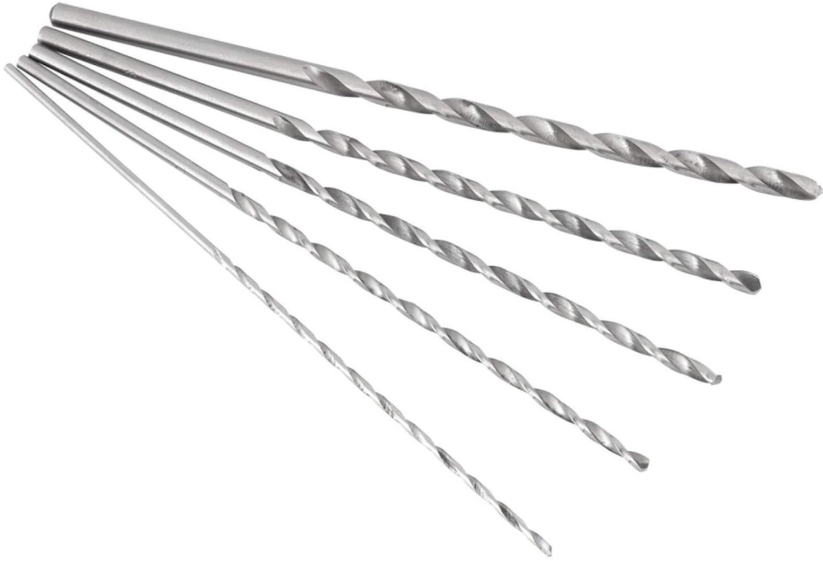 2-5 mm extra snelstaal, rechte schacht, spiraalboorgereedschap, voor boorklussen, aluminium, hout, kunststof materialen