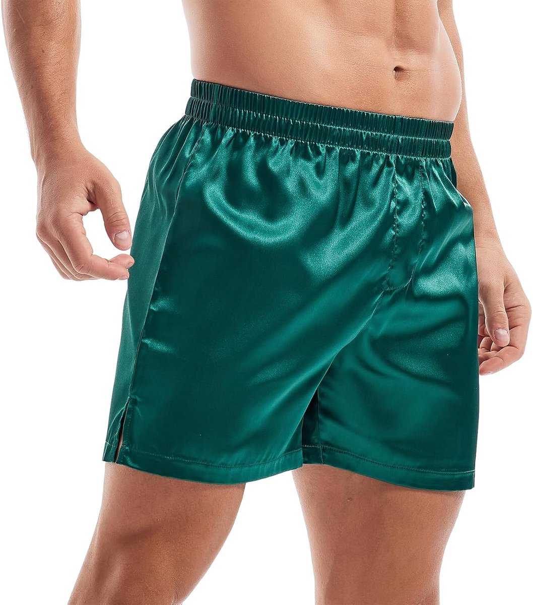 Coulee Satijnen slaapshorts heren nachtkleding boxershorts